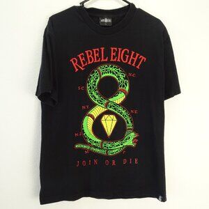 Rebel8  Rebel Eight T-Shirt Men's Large Black